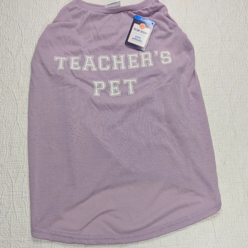 Top Paw T-shirts Bundle (2) Size‎ XL Dog White and Lavender NWT